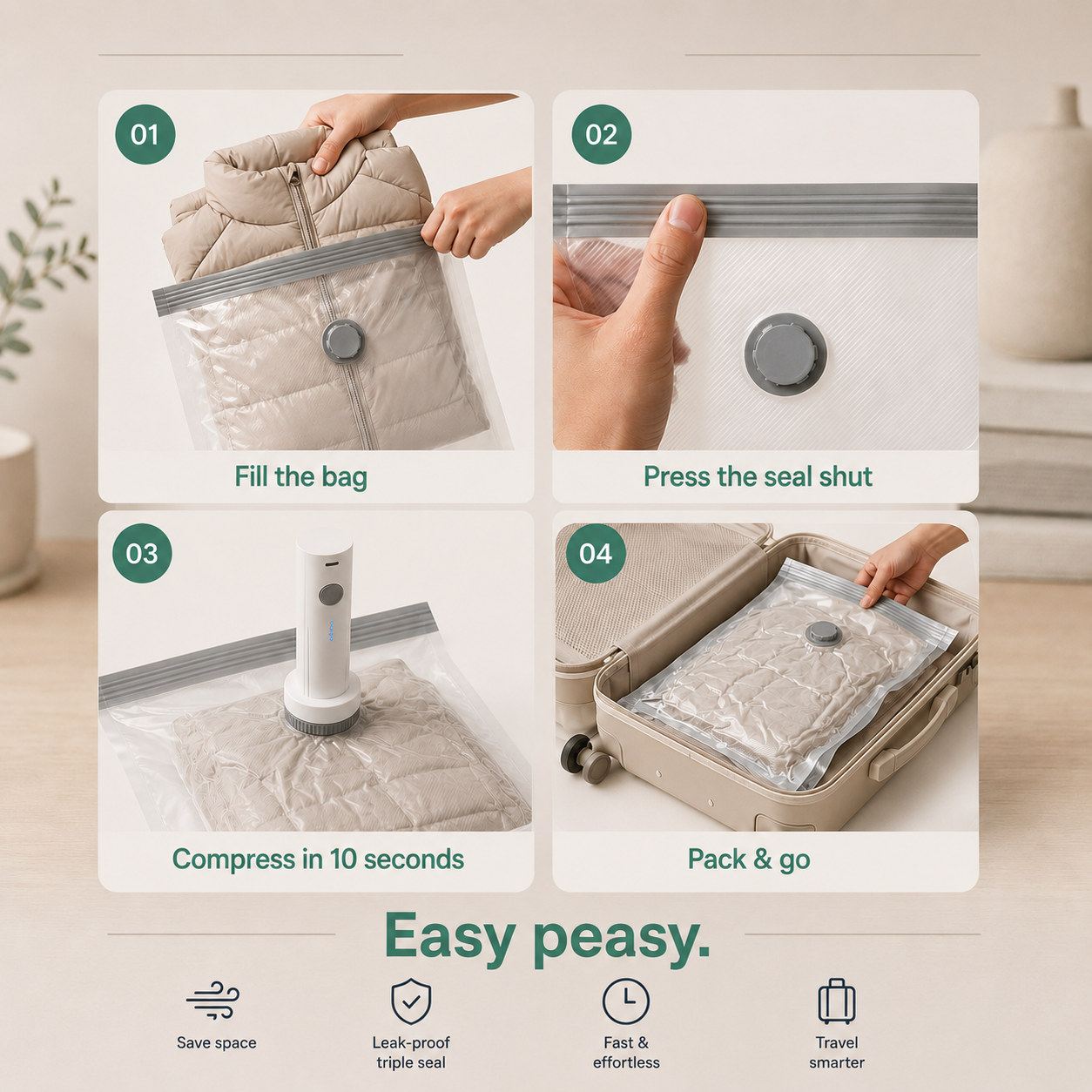 FurMi™ Travel Compression Bags